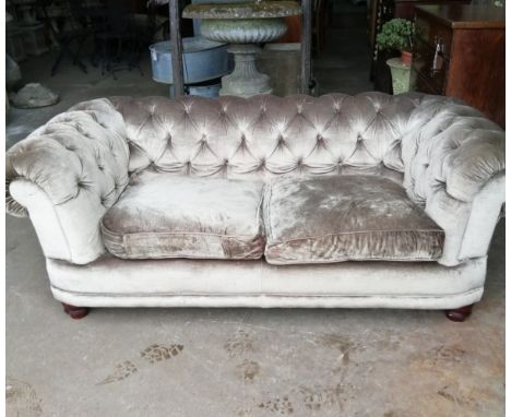 A Chesterfield sofa, length 180cm depth 90cm height 72cm