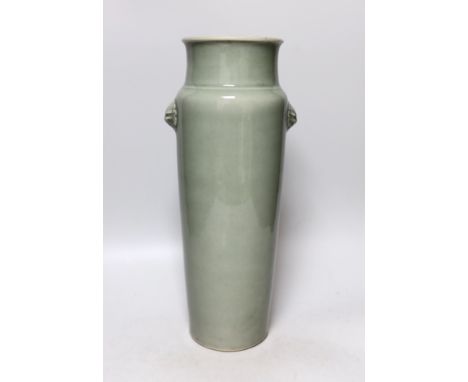 A Chinese celadon glazed vase, 37cms high