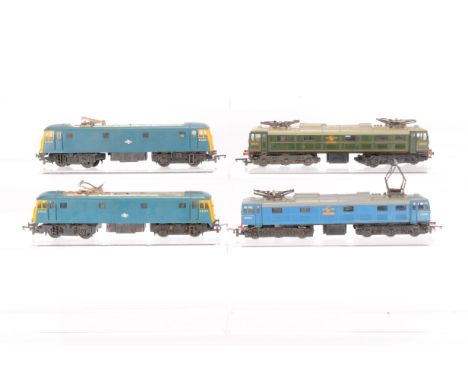 Tri-ang 00 gauge Overhead Catenary Electric Locomotives,  BR green 27000  'Electra' and BR blue 27000 'Electra' (lacks one na