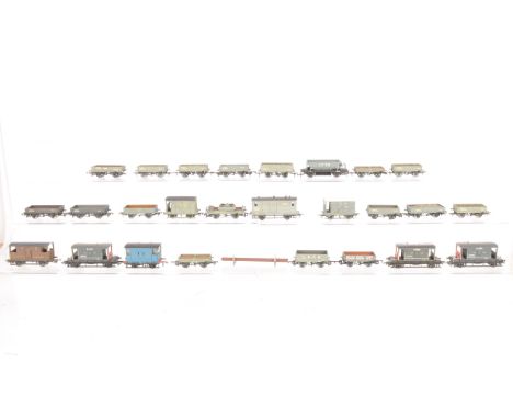 Collection of Kitbuilt and RTR 00 Gauge London Underground Goods Rolling Stock, including kitbuilt grey LTPB Hopper, open wag
