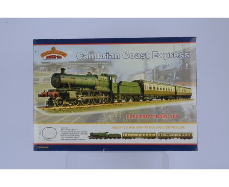 Bachmann OO Gauge Cambrian Coast Express Steam Train Set, boxed, 30-021, comprises Manor class Dudley Manor 7811 in GWR green