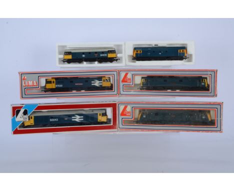 Lima OO Gauge BR Diesel and Electric Locomotives,  all boxed, 205142 Eagle Class 50 043, 205127 Warship Class Dragon D814, Cl