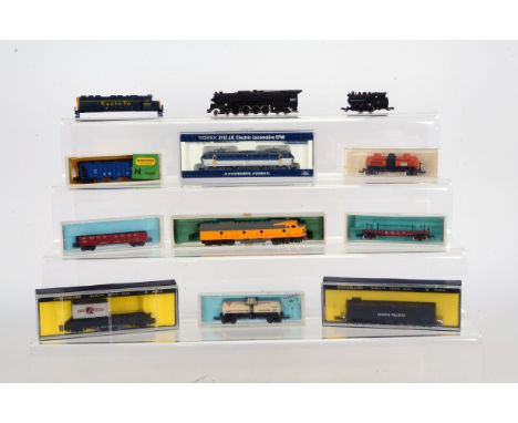 N Gauge American and Japanese Locomotives and Freight Stock, cased Tomix, 2112 Japanese National Railways, electric locomotiv