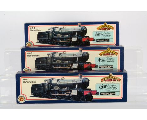 Bachmann OO Gauge Manor Class Steam Locomotives with Tenders, three boxed examples, 31-302 BR Hook Norton Manor 7823, 31-305 