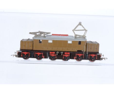 A 2-rail Italian Railways (FS) 'Bonnetted' E626 Bo-Bo-Bo Electric Locomotive, an early example in two-tone brown FS livery wi