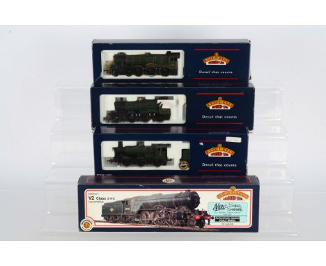 Bachmann OO Gauge GWR and LNER Steam Locomotives and Tenders, four boxed examples, 31-558 Class V2 Coldstreamer 4844 LNER Don
