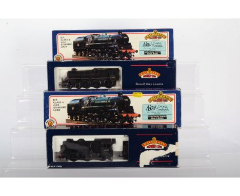 Bachmann OO Gauge Steam Locomotives and Tenders, four boxed BR examples, 31-862 J39 64791 (box P), 31-100A 4MT 75059, both in