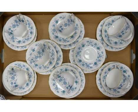 7 Colclough floral decorated Trios with addition saucers. 