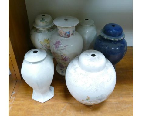 Wade Ceramics, A collection of lamp bases, These items were removed from the archives of the Wade factory and are possible pr