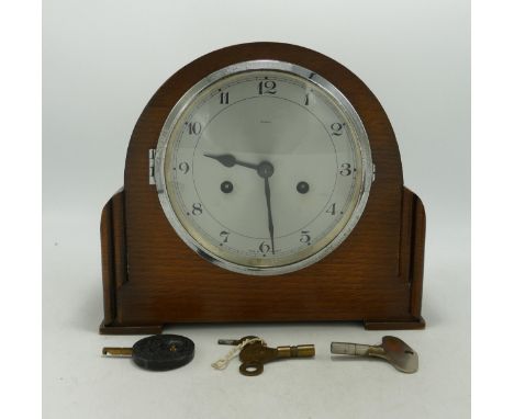 Oak Enfield Mantle Clock. 