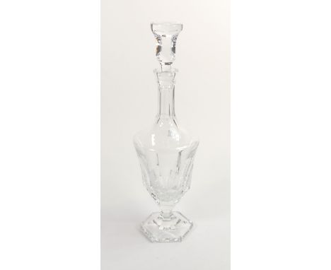 Boxed Serves Chenoncer jx for De Lamerie Fine Bone China heavy Undecorated Glass Crystal Carafe Decanter, height 41cm 
