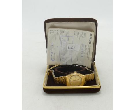 Cased Rado Ladies Wristwatch with docs 