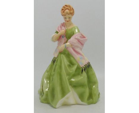 Royal Worcester Lady Figure First Dance 3629 (green colour way) 