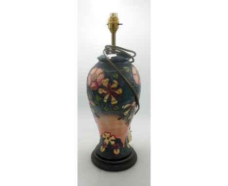 Moorcroft Oberon Patterned Large Lamp base, height 46cm 