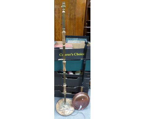 Copper Bed Pan &amp; later Standard lamp(2) 