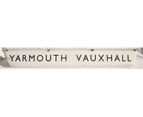 YARMOUTH VAUXHALL Fluorescent lamp diffuser. Damaged at one end but overall good probably a sole survivor.
