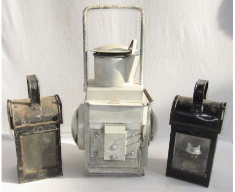 3 x Railway Lamps. BR general purpose lamp. BR Brake Van Lamp complete with correct interior, removable red filter. Midland R