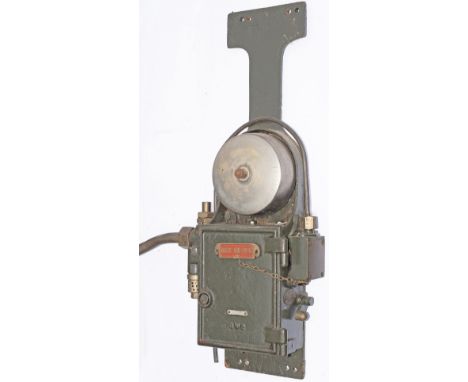 GWR / BR-W Steam locomotive AWS Warning Bell complete with engine mounting bracket and pipework. 