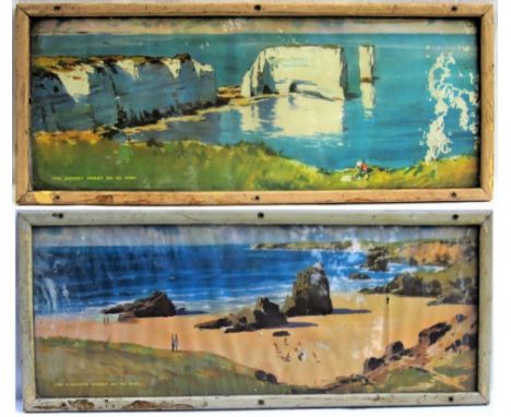 Framed &amp; Glazed Carriage Prints. THE DORSET COAST together with THE ATLANTIC COAST by Langhammer.