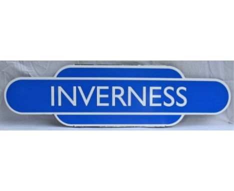 Reproduction Trackside enamel BR(SC) Totem Sign. INVERNESS In excellent condition.