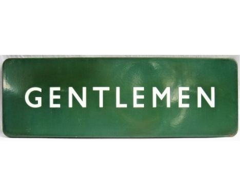 BR(S) FF enamel railway station sign  GENTLEMEN. Excellent condition. Measures 36in x 12in.