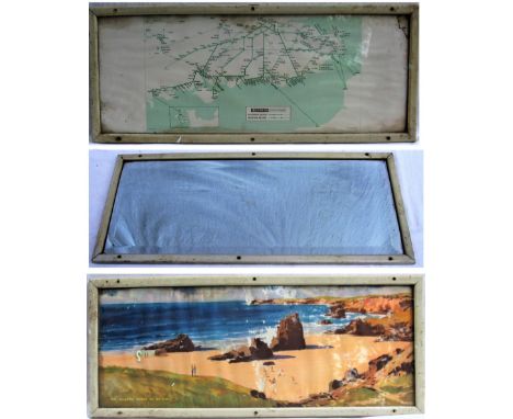 Framed &amp; Glazed Carriage Prints. THE ATLANTIC COAST together with a SR(S) Carriage Map and a BR Mirror. Total 3 x items.