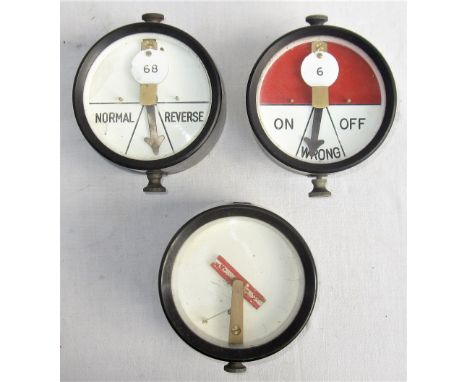 3 x Signal Box Shelf Repeaters. WR POINTS 68. WR HOME 6 and LMS example. All ex box condition.