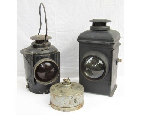 Adlake non sweating Signal Lamp complete with correct interior (shown) together with another Adlake Signal lamp which appears
