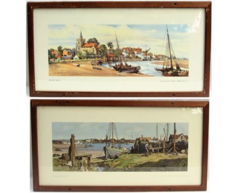 Framed &amp; Glazed Carriage Prints. MALDON ESSEX by Henry Denham together with BRIGHTINSEA ESSEX by Leonard Squirrel.