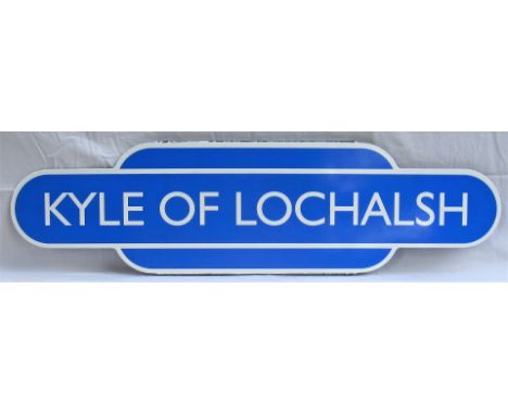 Reproduction Trackside enamel BR(SC) Totem Sign. KYLE OF LOCHALSH. In excellent condition. 
