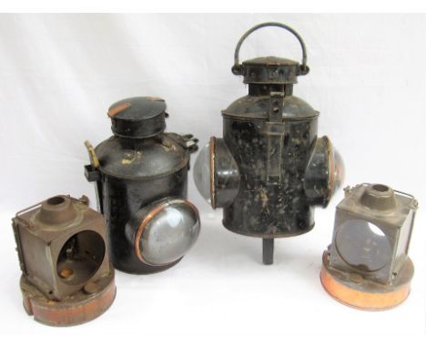 A lot containing 2 x GWR/BR(W) Lamps. BR gate lamp with twin bulls eye lenses complete with interior but minus burner and gla