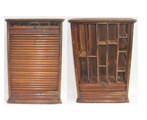 GER Mahogany roll front Ticket Cabinet. Illustrated photo also shows internal section. 