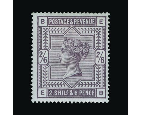 Great Britain - QV (surface printed) : (SG 175) 1883-84 blued paper 2s6d lilac, EB, centred to right, light vertical gum crea