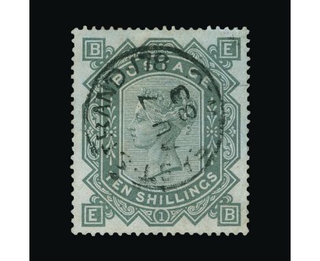 Great Britain - QV (surface printed) : (SG 137) 1867-83 £5 orange, BI, centred to bottom, small faint tone patch at bottom, h