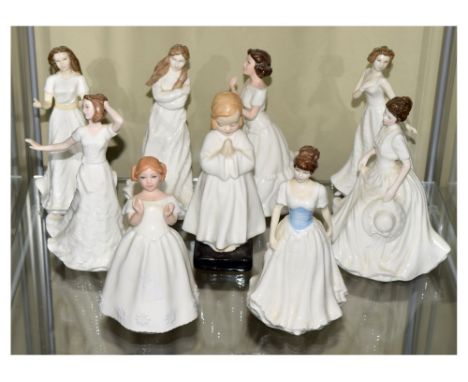 Quantity of Royal Doulton figures including examples exclusively for Collectors Club (9) Condition: Greetings HN4250 has very