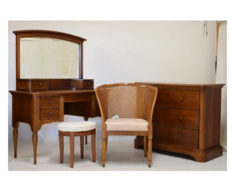 Willis &amp; Gambier Lille Collection - Three-drawer chest, 111cm wide, mirror top dressing table, 129cm wide, bedroom chair 