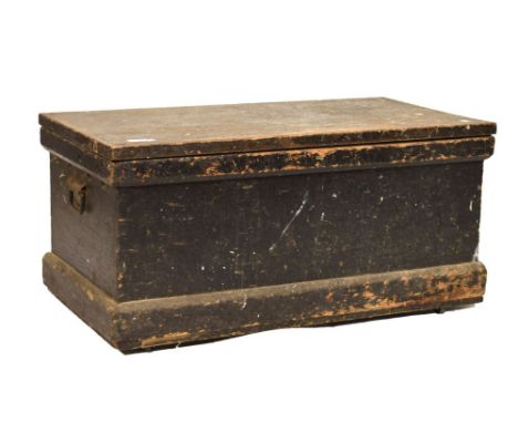 Vintage black painted pine tool chest with small quantity of tools Condition: Heavy wear to the case, tools all sold as seen.
