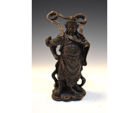 Chinese bronzed metal sculpture of an Immortal, 20th Century, 24.5cm high Condition: **Ceramics &amp; Glass/Oriental - We end