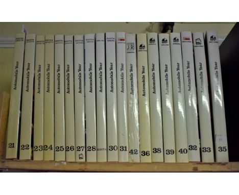 AUTOMOBILE YEAR:&nbsp;a run of 19 vols, from No.21 1973-4 to 42 1994-95, without numbers 34, 37 &amp; 41, all 4to in dustjack