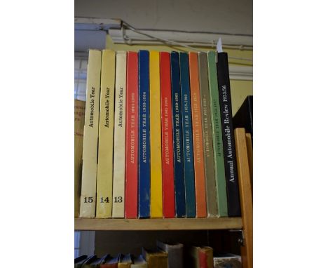 ANNUAL AUTOMOBILE REVIEW:&nbsp;a run of 13 vols, 1955/6-1967/6, 4to, publisher's bindings with some wear, generally in good c