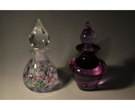 Caithness Glass - a Queen Elizabeth II 80th birthday Celebration Rose scent bottle paperweight designed by Helen McDonald and
