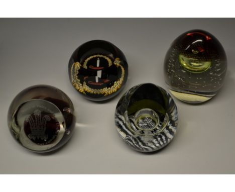 Caithness Paperweights - Christmas 1977 club members exclusive designed by Colin Terris made by W M Manson 409/500; others Do