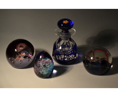 Caithness Paperweights - Millefiori crown prestige limited edition perfume bottle commemorating the Queen's Mother's 100th ye