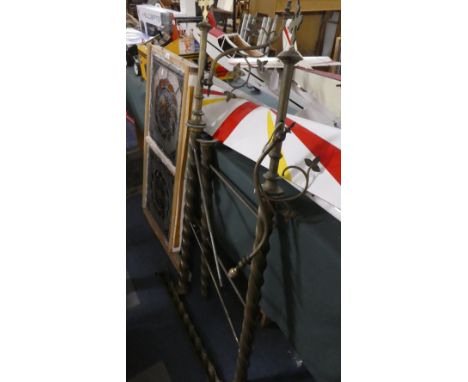 A Collection of Brass Ecclesiastic Light Stands