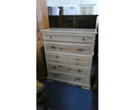 A Modern Mexican Bedroom Chest of Five Long Drawers on Bracket Feet, 97cm Wide