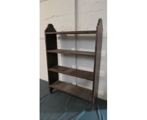 A 19th Century Mahogany Four Shelf Open Bookcase, 72cm Wide 