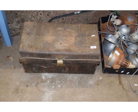 A tin trunk