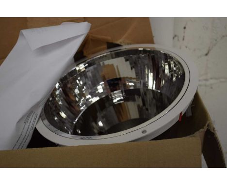 Three industrial light fittings