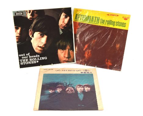The Rolling Stones - three foreign vinyl record pressings, Between The Buttons, Aftermath, Out Of Our Heads