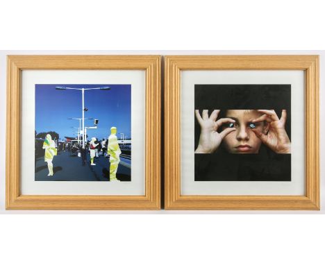 Marillion - Ltd edition art prints relating to the album Marbles. Five prints are mounted framed and glazed,19.5 x 19.5 inche